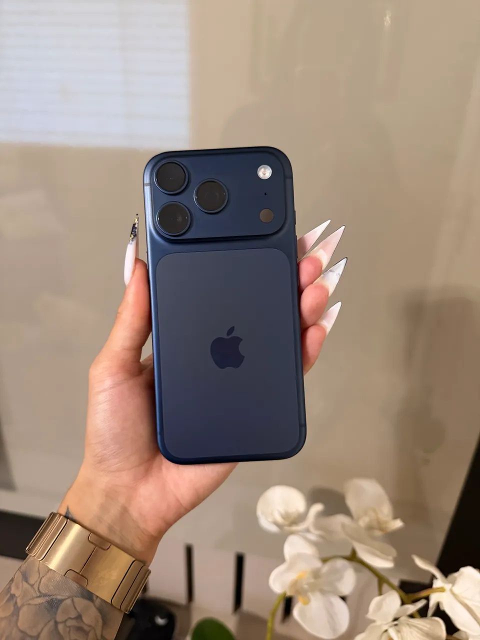 iPhone 17 Pro 256gb Titânio Azul IMPECÁVEL  - Foto 2