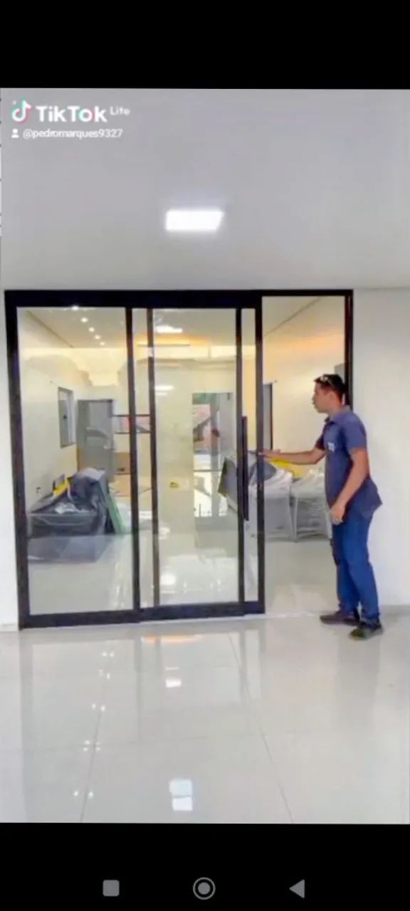 portas e janelas vidro temperado incolor com alumínio branco ou e - Foto 3