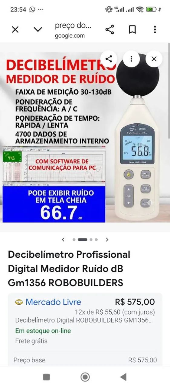 vendo esse medidor de ruido!
