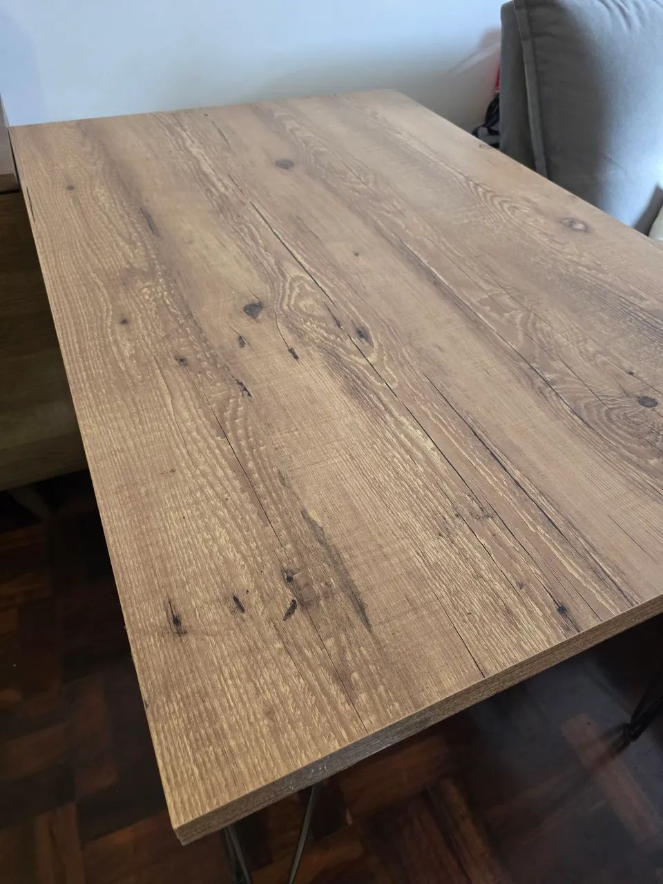 Mesa mdf madeira com pé de ferro - Foto 2