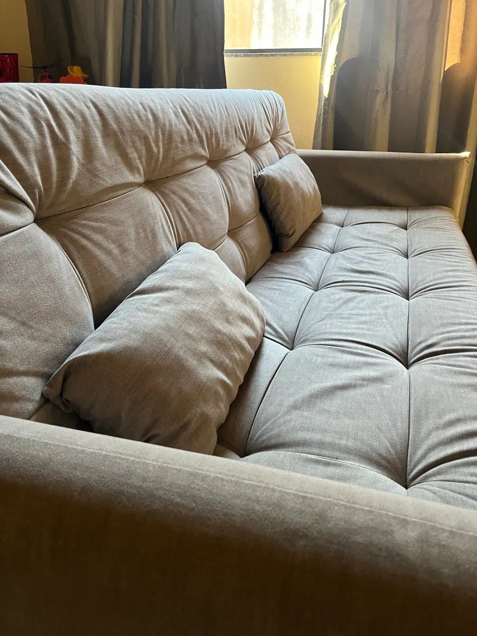 Sofá Cama Cinza com 3 Posições de Encosto Reclinável  - Foto 2