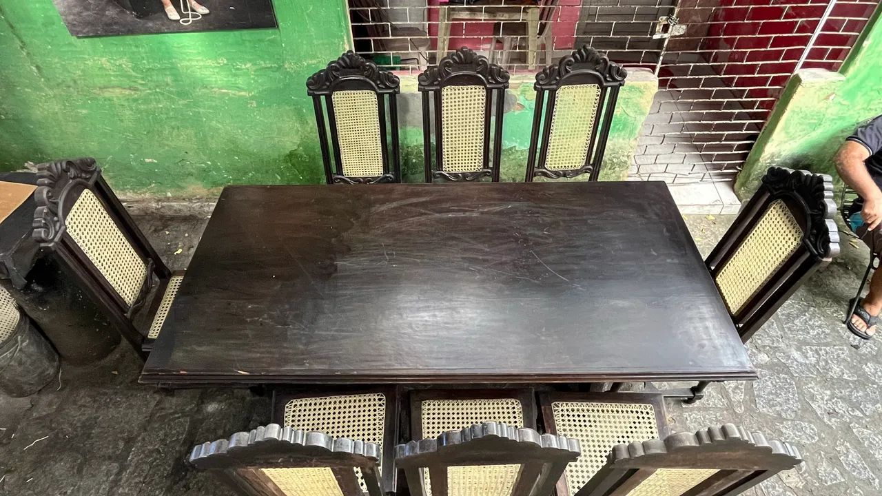 Conjunto Mesa com 8 Cadeiras + Mesa de Centro, Madeira Imbuia | Peça Única  - Foto 3