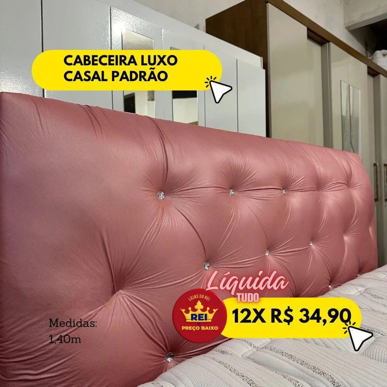 PROMOÇÃO URGENTE - Cabeceira para Camas CASAL, QUEEN e SUPER KING Courino Disponível