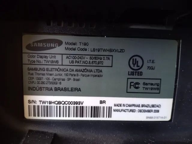 Monitor Samsung SyncMaster T190 - Foto 4