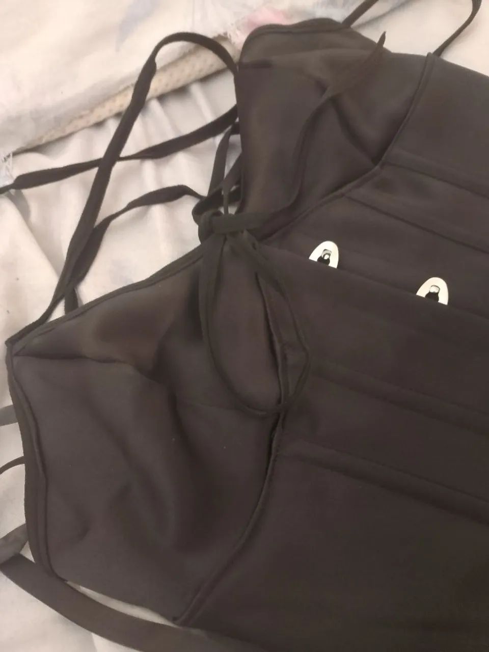 TOP CROPPED CORSET PRETO PP - Foto 2