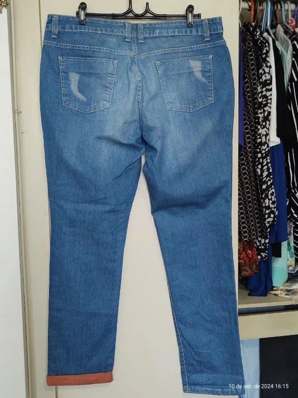 calça plus size jeans tamanho 52 - Foto 2