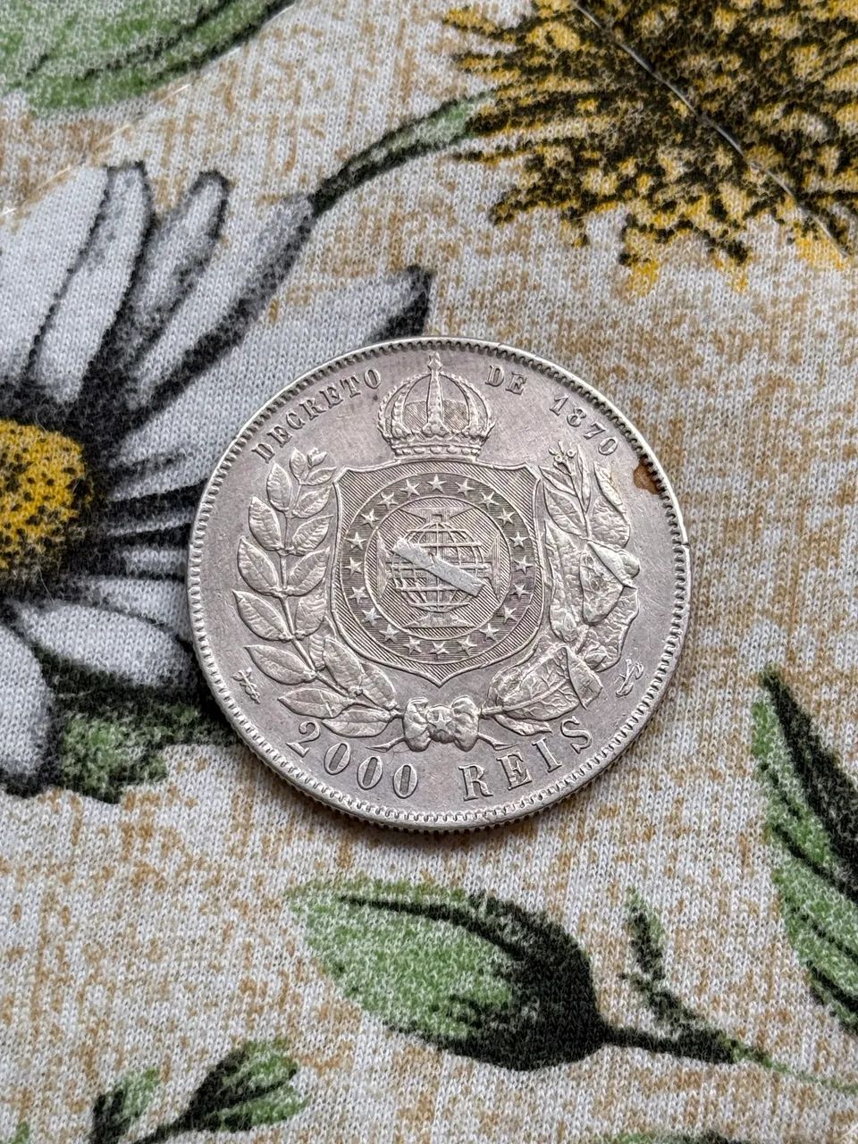 Moeda 2000 réis 1887 - Foto 2