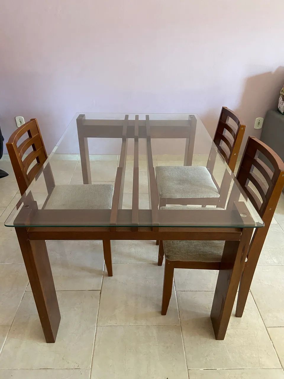 Mesa com Tampo de Vidro - Foto 4