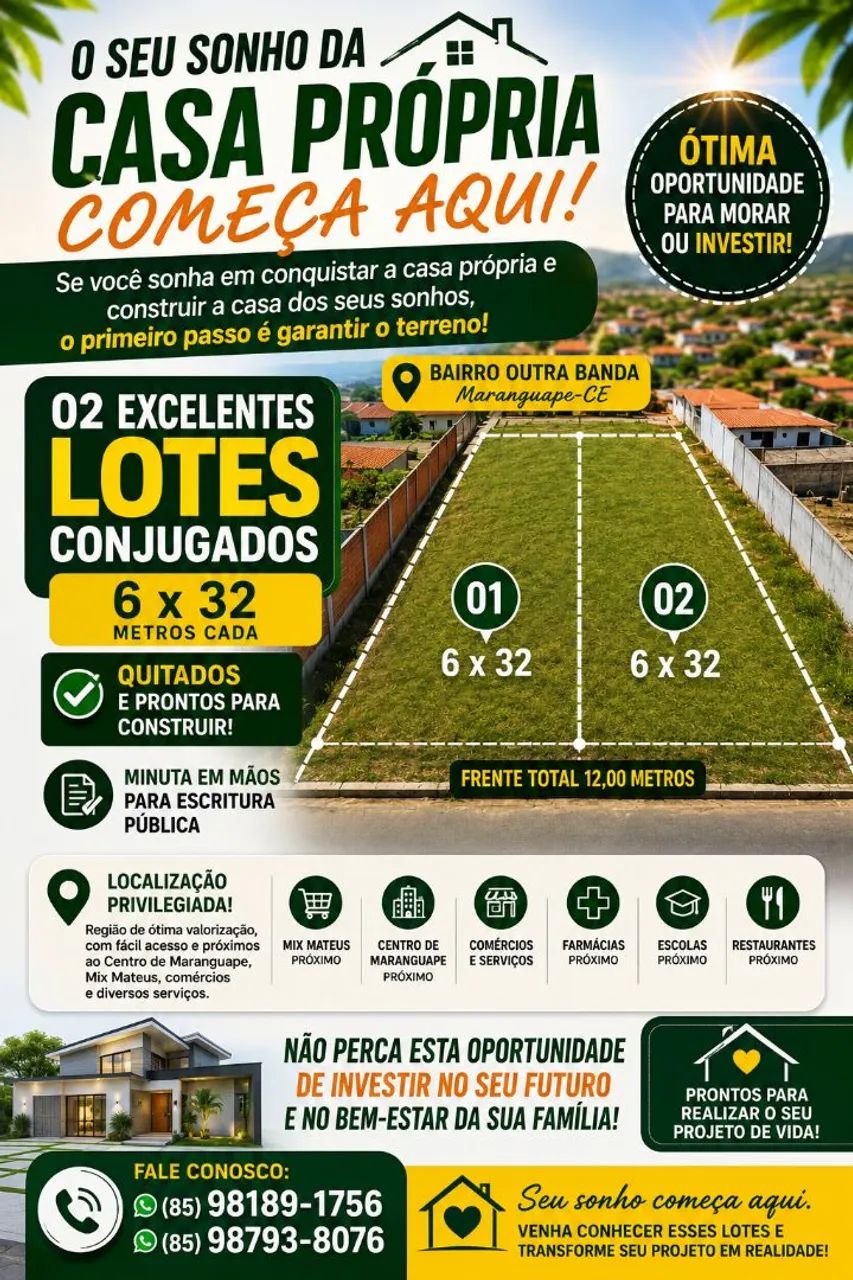 Vendo 02 Lotes Conjugados em Maranguape-Ceara  - Foto 3