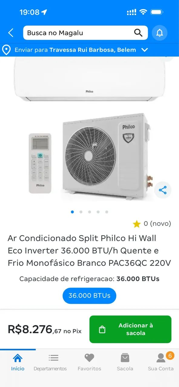 Central de Ar Split 36.000 Btu/h 