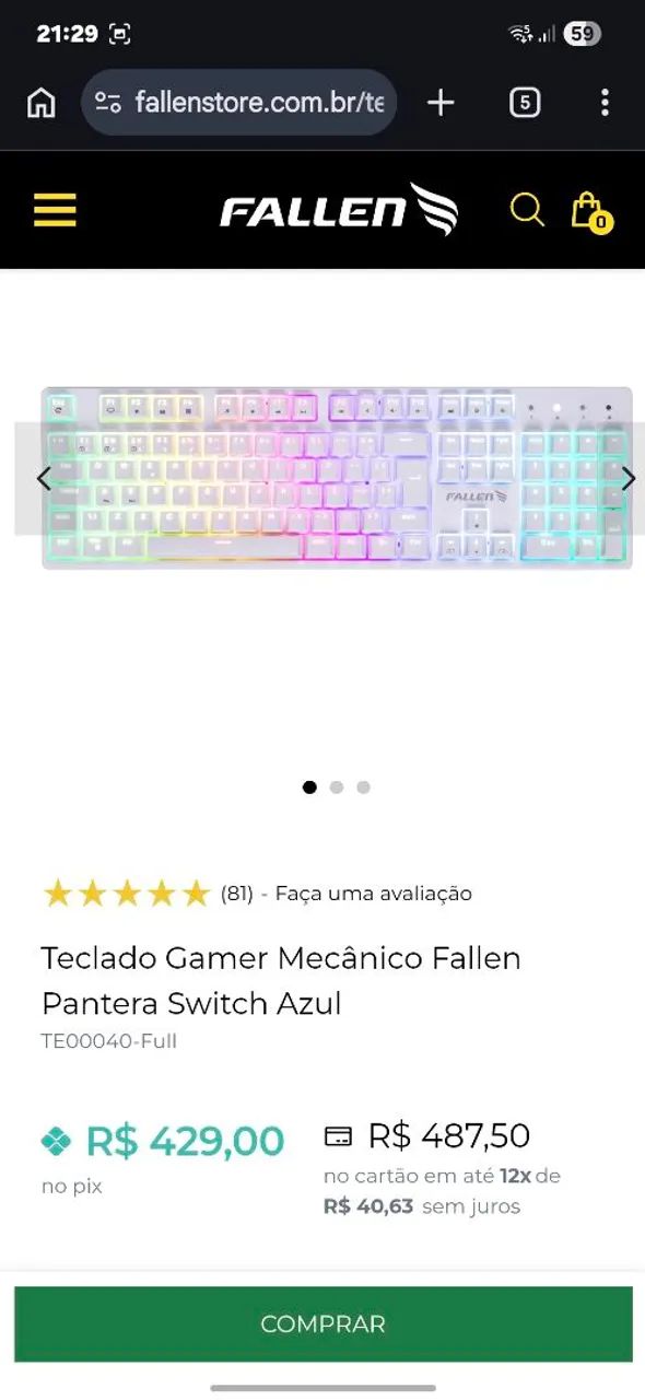 Teclado Mecanico Fallen Pantera - Foto 5