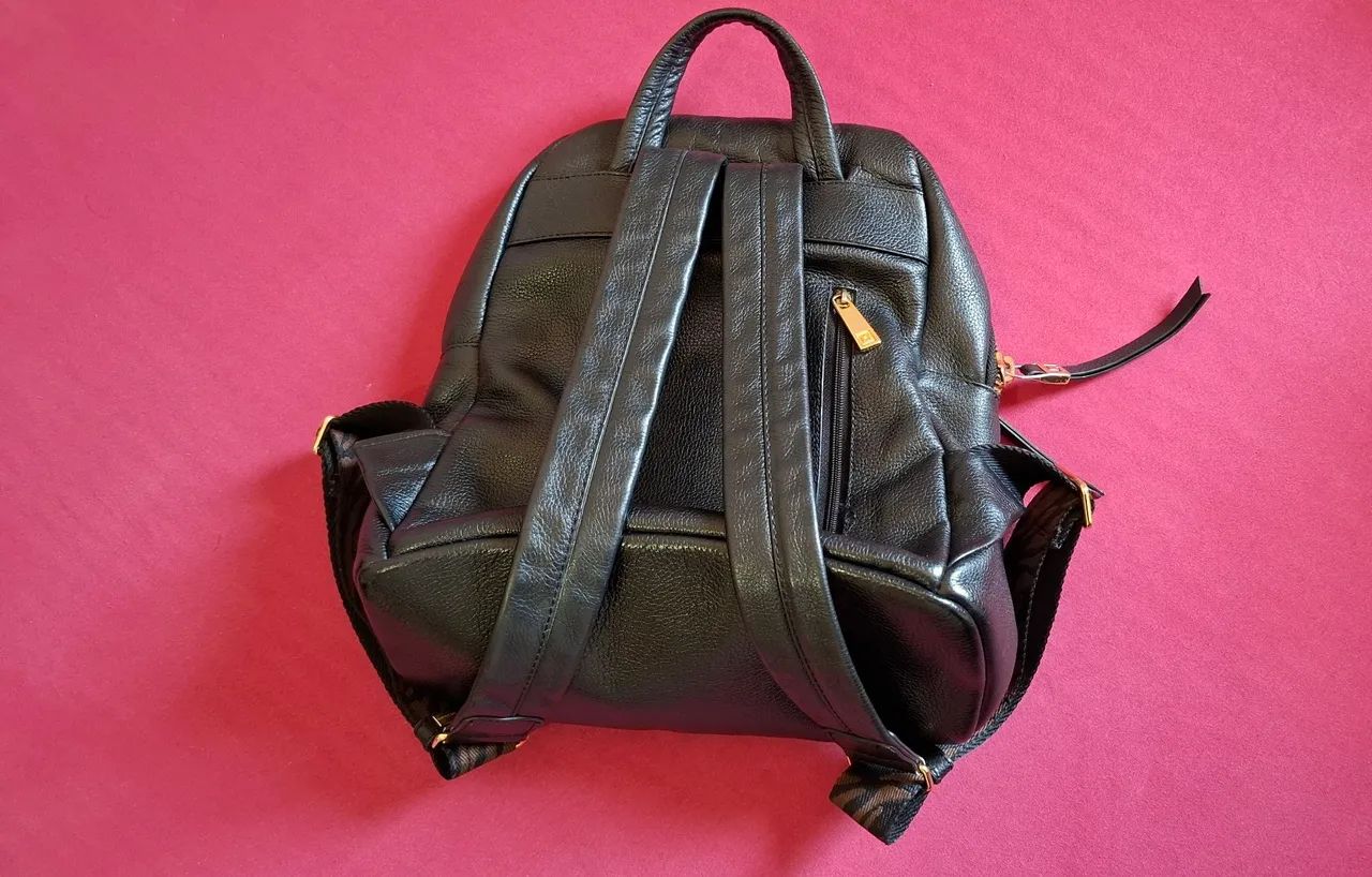 Mochila original Luz da Lua Couro Legítimo Estado de novo - Foto 4