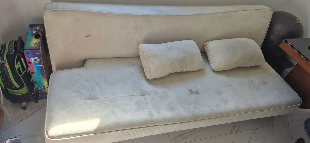 Sofá cama cor bege - Foto 2