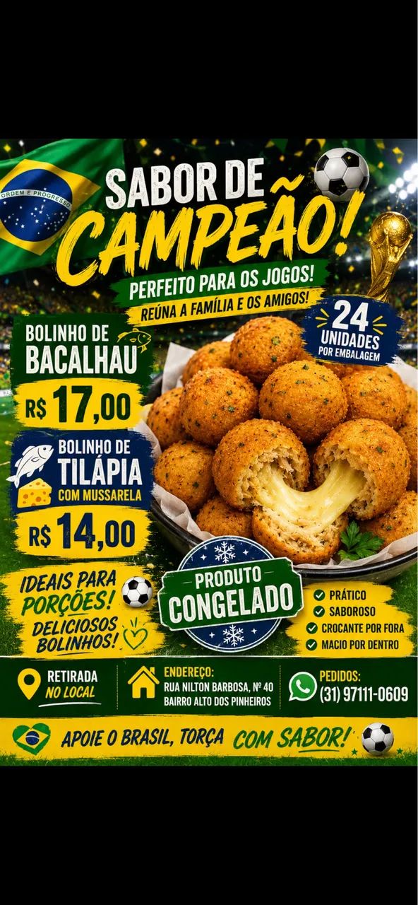 Bolinho de bacalhau e tilápia  - Foto 2