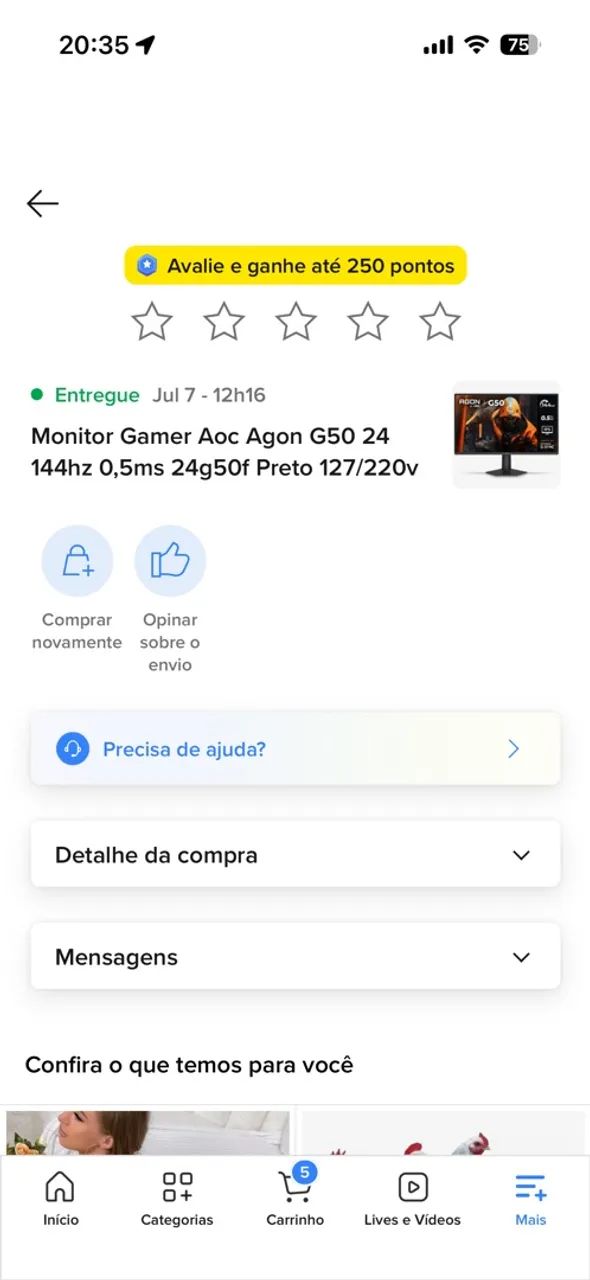 Monitor gamer 24 polegadas 144hz - Foto 3