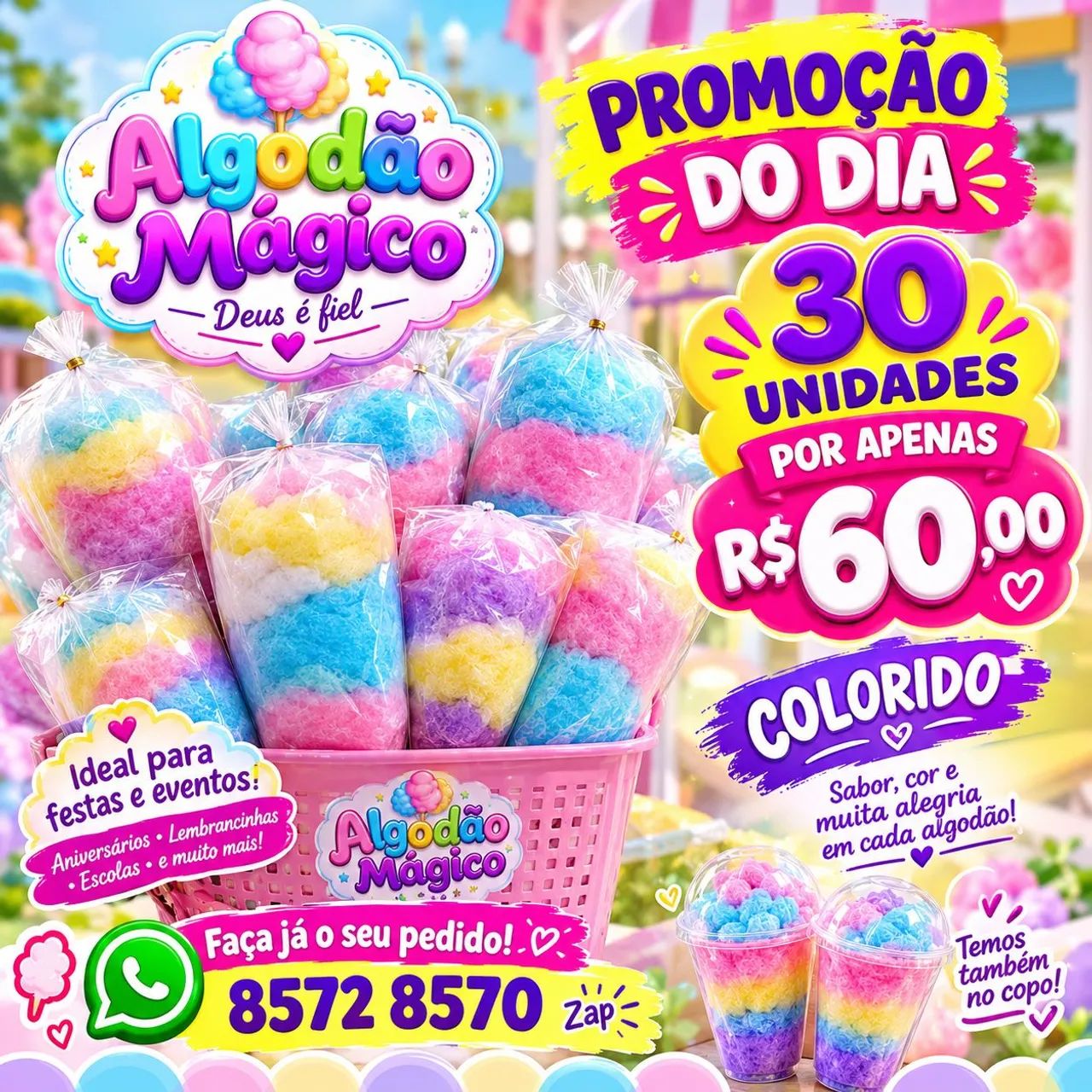 Algodão doce 2,00 o saco  - Foto 4