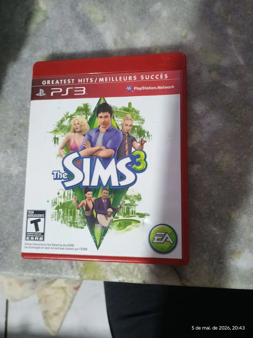 The Sims 3 PS3, capa e cd