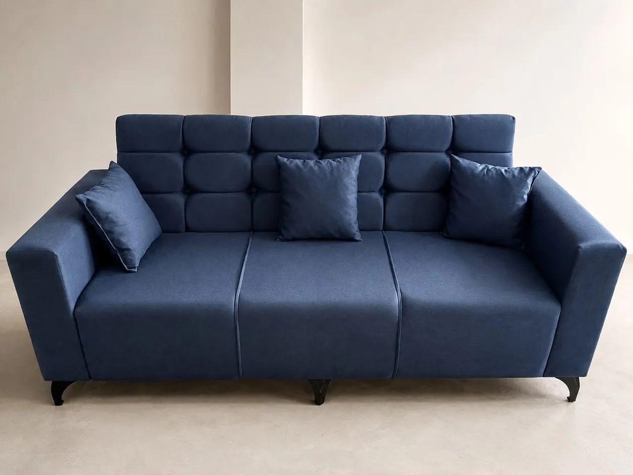 SOFÁ 2/3 LUGARES NOVO<br><br>ALMOFADAS EXTRAS TECIDO LINHO - Foto 2
