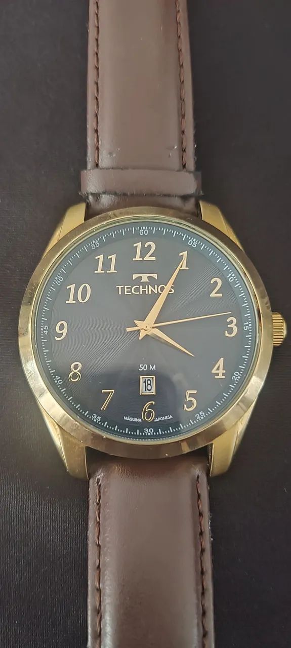 Relógio Masculino Analógico Technos com Pulseira de Couro - Foto 3