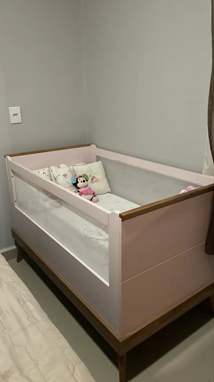 Berço MDF Rosa  - Foto 2
