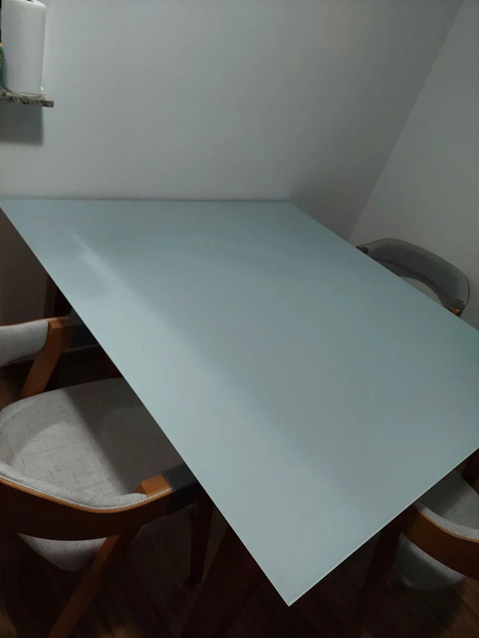 Mesa 138x140 cm com tampo em vidro temperado - Foto 3