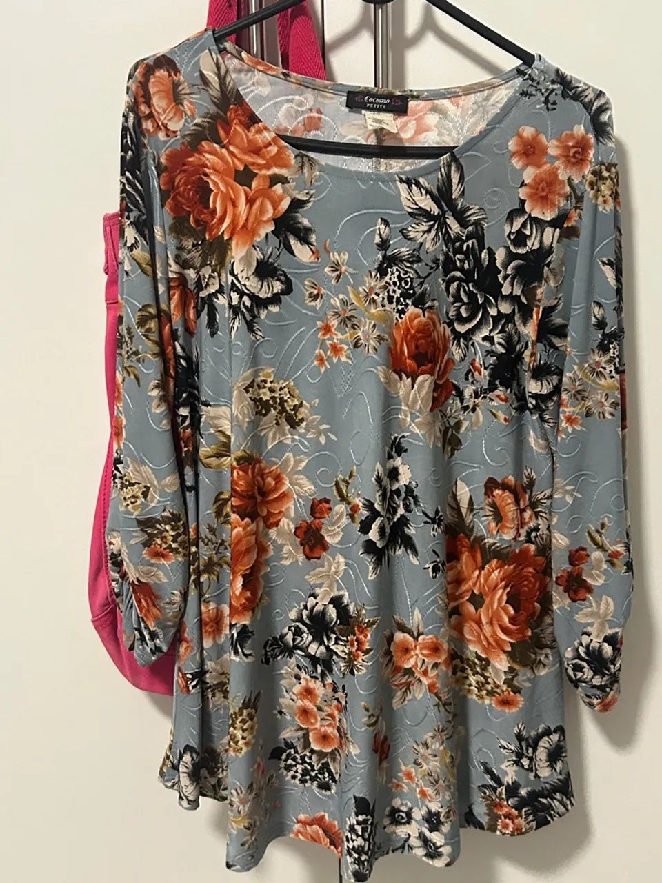 Blusa manga florida 
