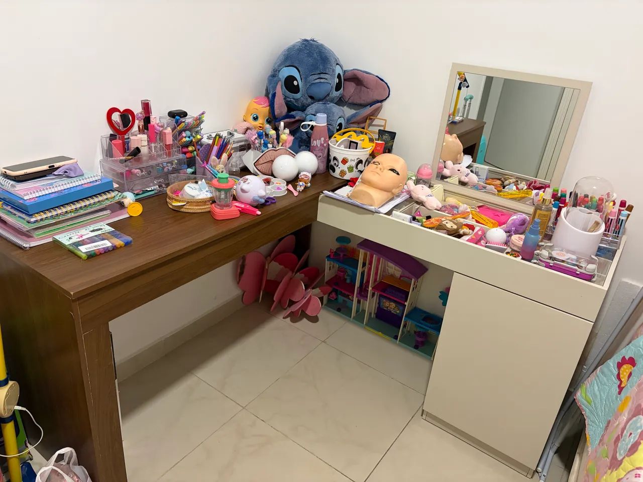 Roupeiro e penteadeira infantil para menina  - Foto 3