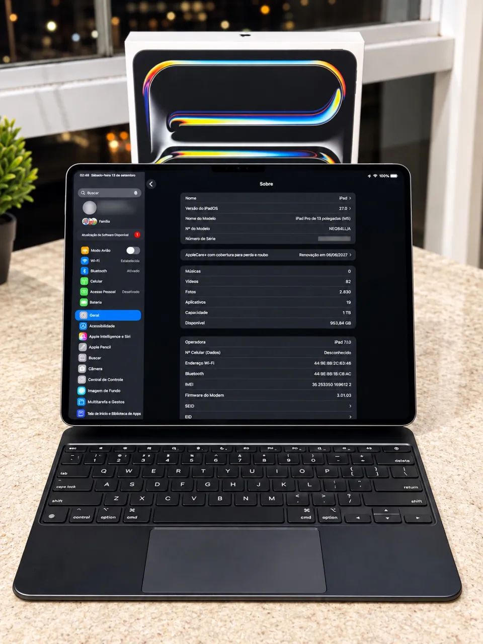 iPad Pro 13? M5 1TB Wi-Fi + Cellular + Magic Keyboard - Garantia Apple