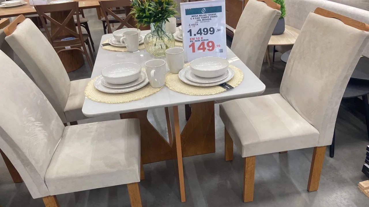 Mesa de jantar nova 4 meses de uso  - Foto 3
