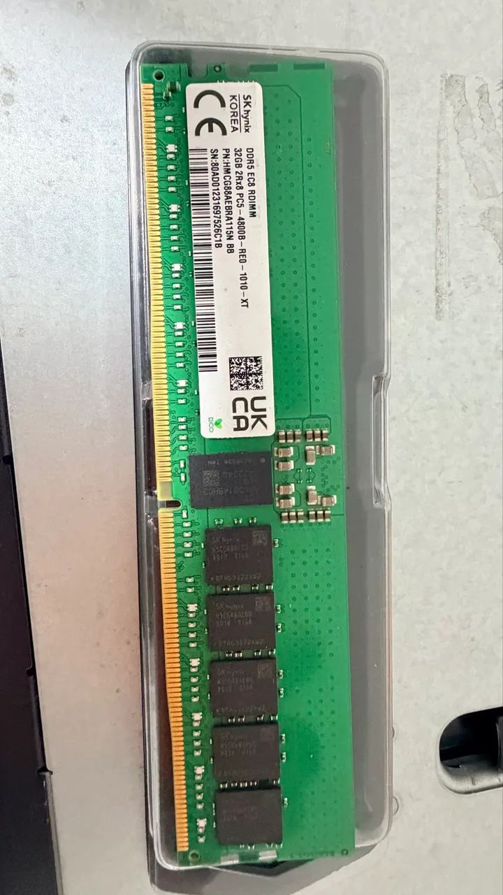 Memória de servidor 32gb ddr5 com Defeito 