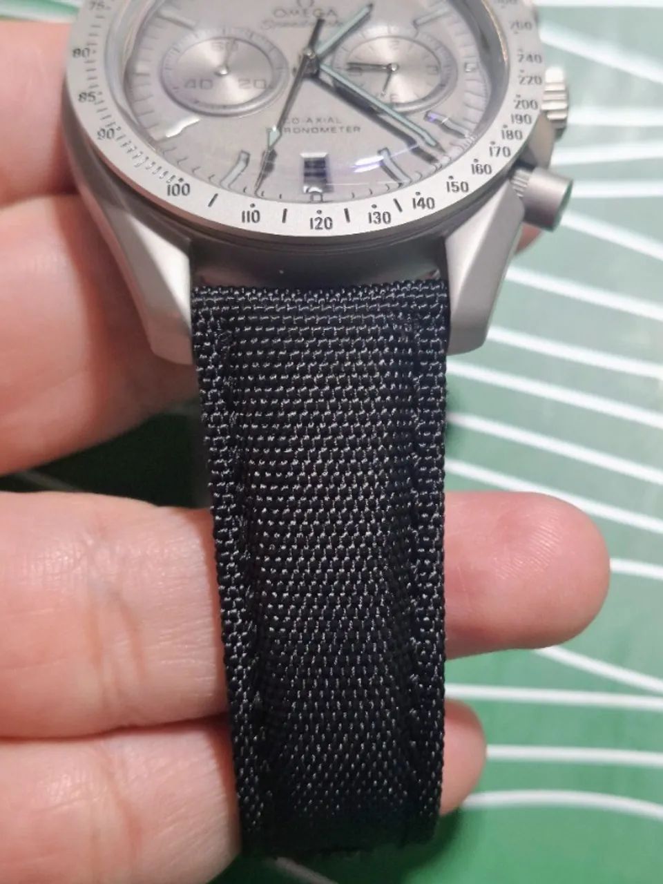 Relógio OMEGA SEAMASTER EM TITÂNIO COM PULSEIRA DE COURO - Foto 4