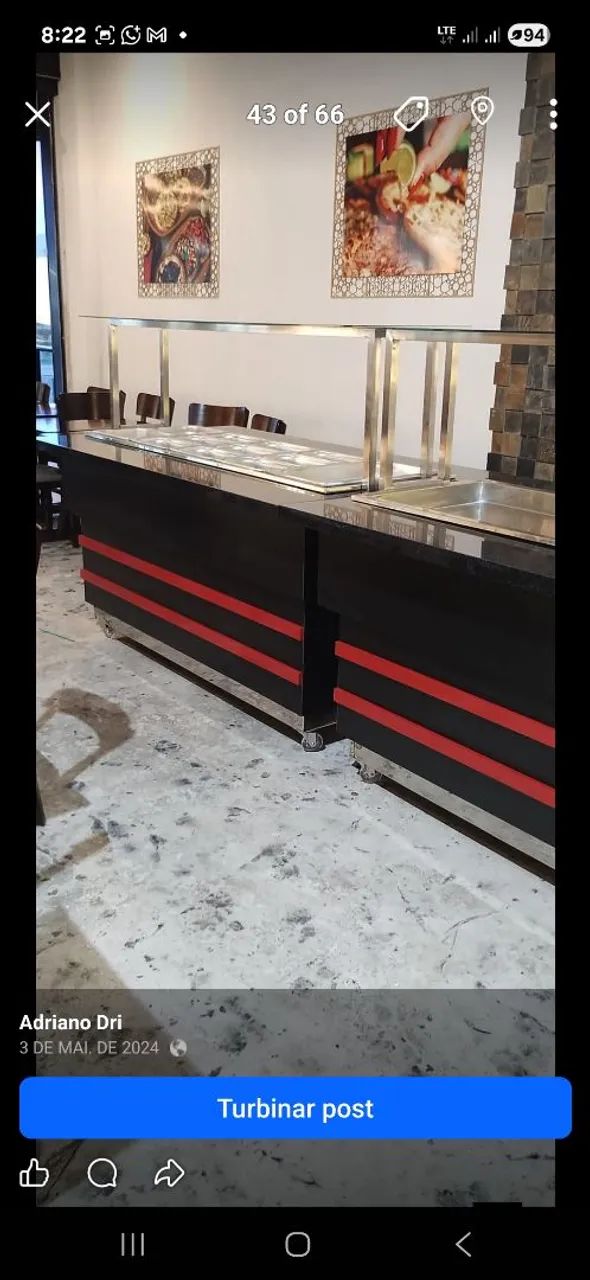 Balcão buffet selv service 