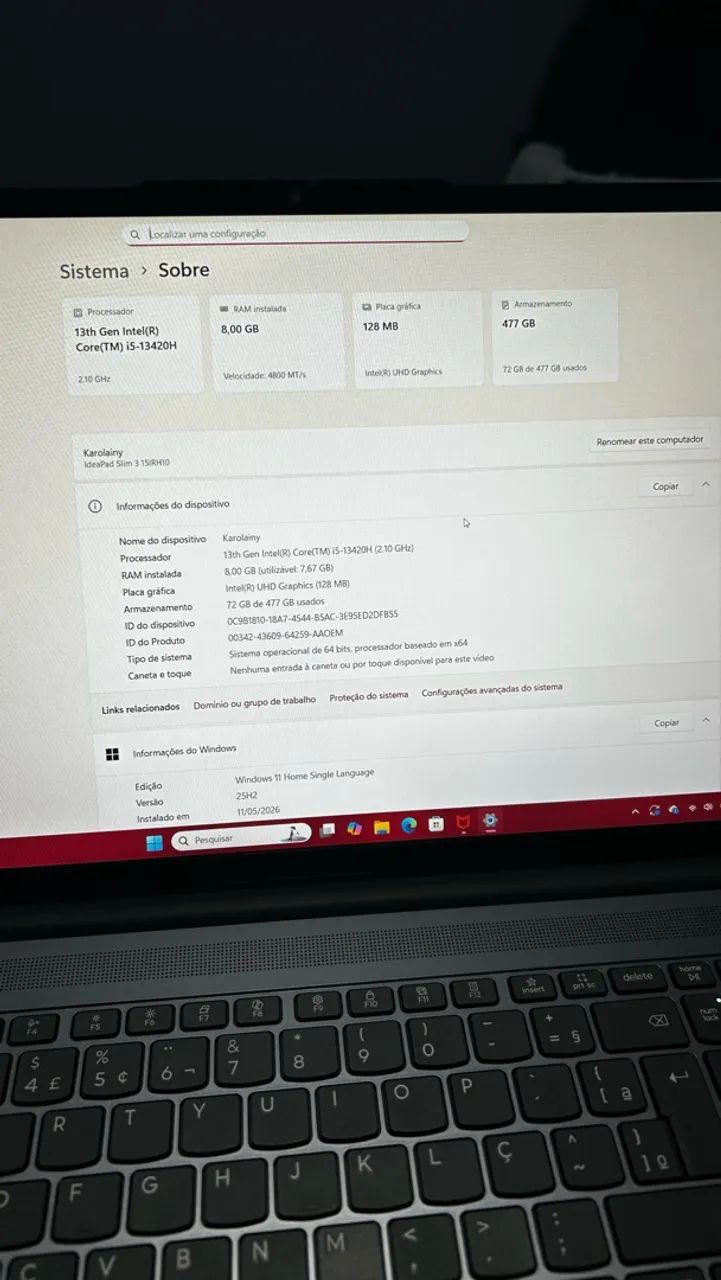 Notebook Lenovo