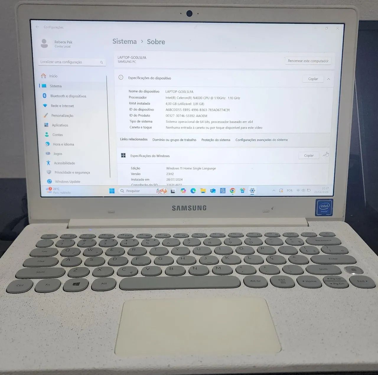 Notebook Samsung Flash F30