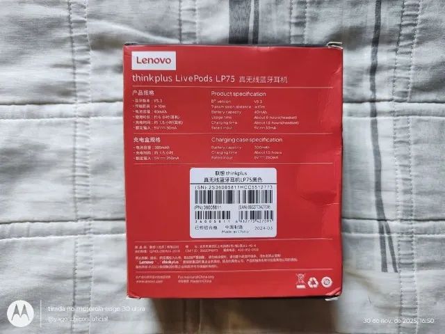 fone lenovo lp-75 - Foto 2