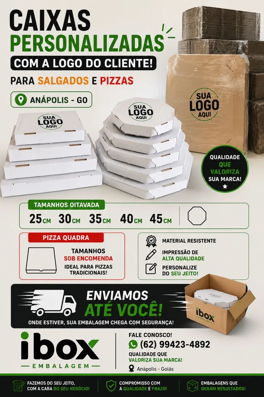 Caixas de pizza e salgado personalizada - Foto 2