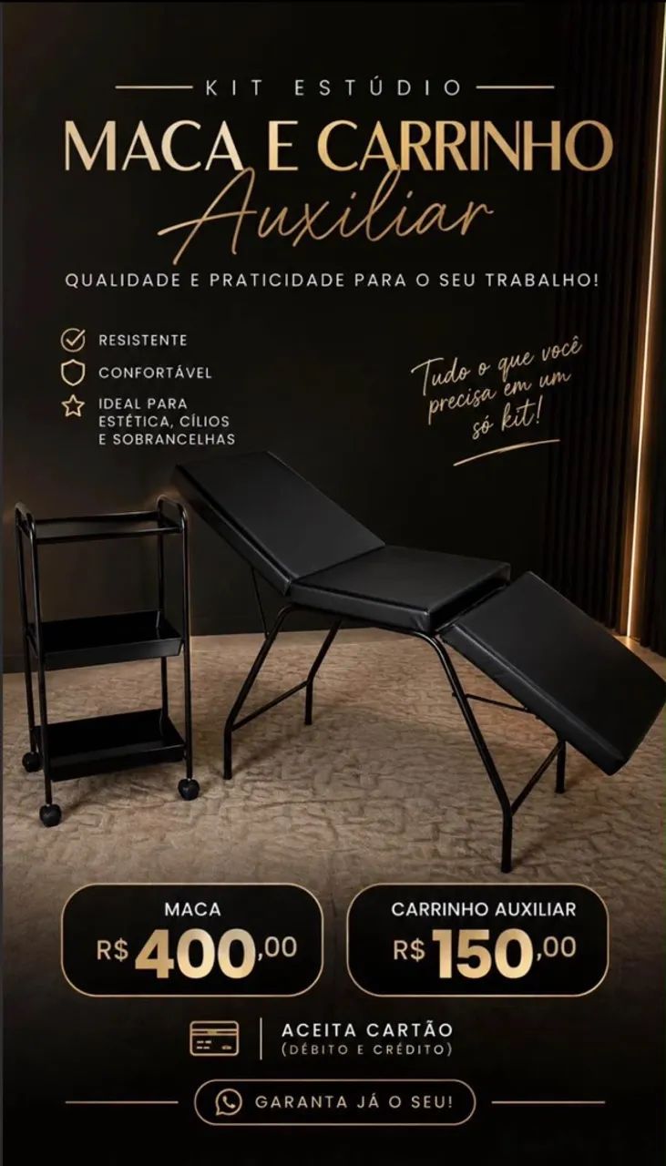Maca e carrinho auxiliar 