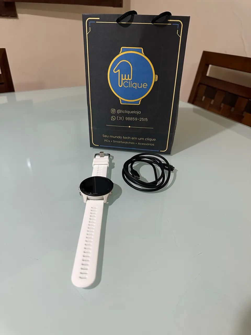 Garmin Forerunner 255 Music Branco - Foto 2
