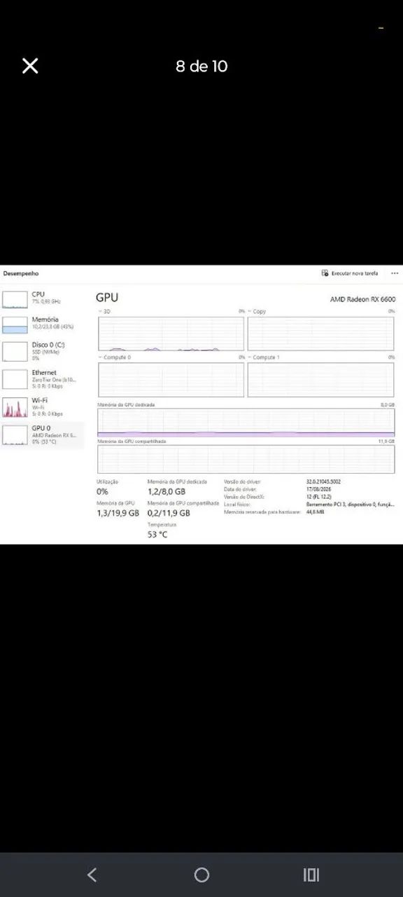 Pc i5 12th 24GB RAM GPU AMD RX6600 - Foto 5