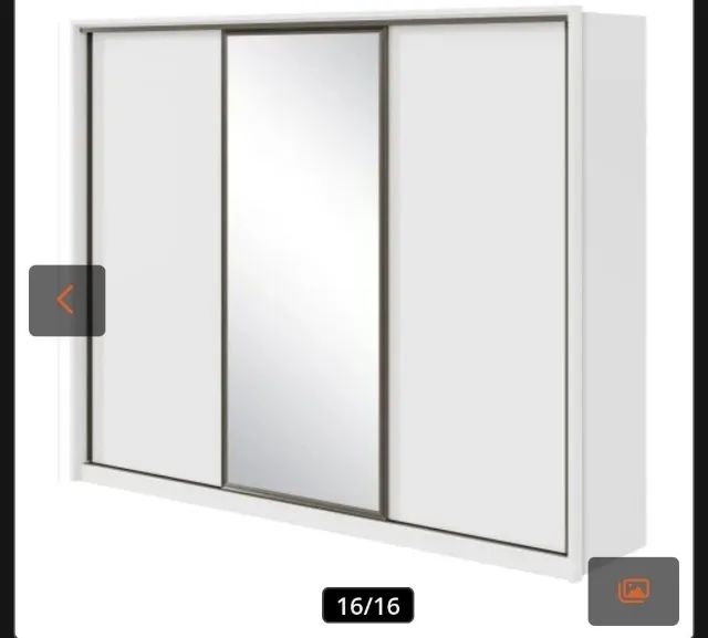 Guarda-roupa 3 portas com espelho