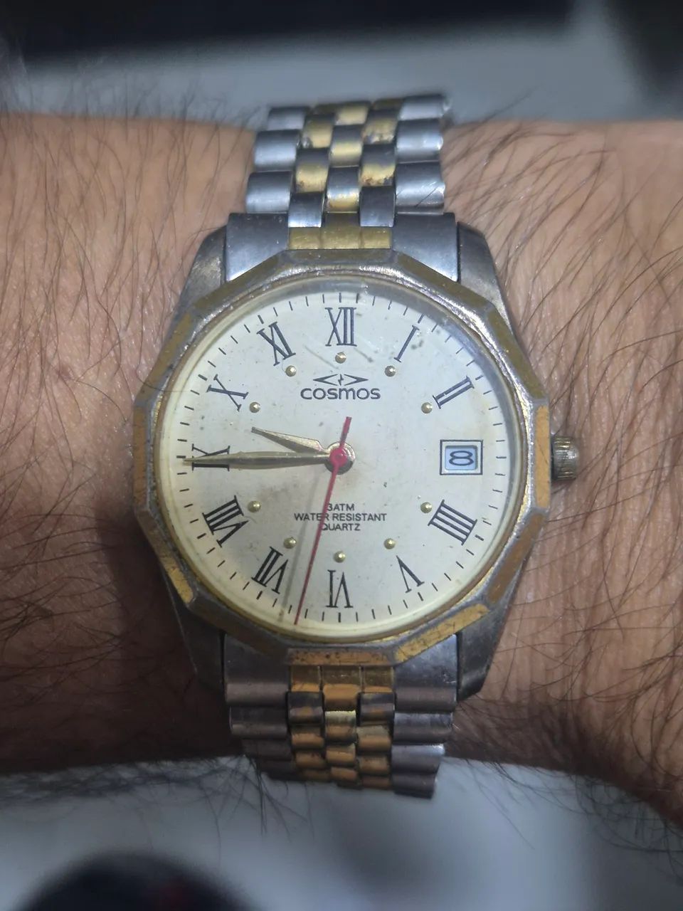 Relógio COSMOS  QUARTZ  510AM   VINTAGE    -    FUNCIONANDO - Foto 4