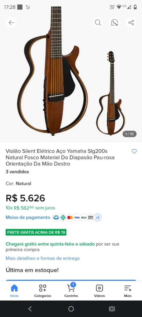 Violão elétrico SGS 
