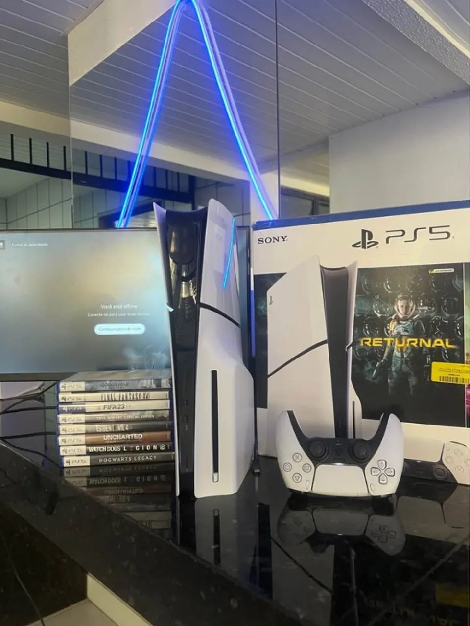 PS5 Slim com leitor 1TB. Recebo seu console na troca.