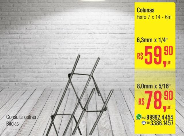 Coluna de Ferro | 6 metros a partir de: R$ 59,90