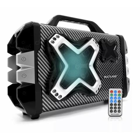 Caixa de Som Multiuso 60w SP323 Multilaser Bluetooth USB Aux Cartão SD Fm Microfone - Foto 4