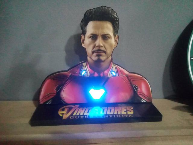 Luminária ou Abajur Tony Stark Homem de Ferro