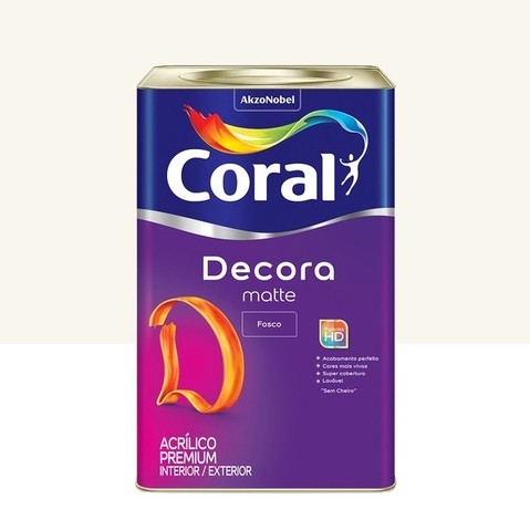 Tinta Acrílica Decora Coral Premium Fosco 18l - Sem cheiro! (Branco ou Branco Gelo)