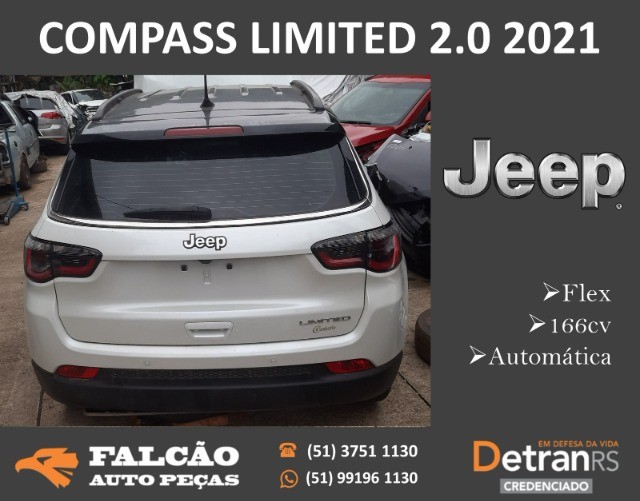 Jeep Compass limited F H 2020/2021 sucata em peças  - Foto 4