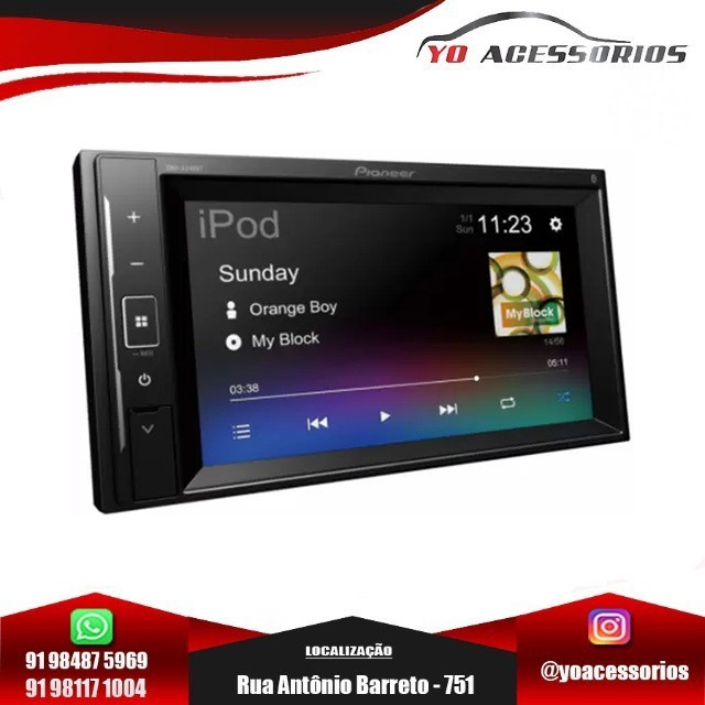 Multimidia Pioneer Dmh-a248bt Bluetooth Usb Espelhamento