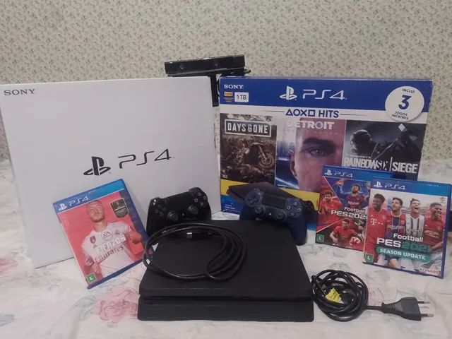 Ps4 Slim - Dois controles - 1 jogo - Videogames - Setor Campinas, Goiânia  1256806130